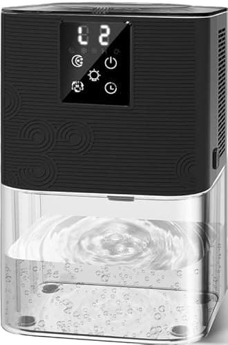 Dehumidifier,MTOX 3L/105 oz (1000 Sq Ft) Small Dehumidifiers for Rooms, Bathroom, RV, Quiet with Auto Shut-Off, Timer, 3 Modes, Removable Filter & Aromatherapy Box, 7-Color LED (Black)