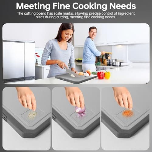 Stainless Steel Cutting Board for Kitchen, 2-in-1 Double-Sided 304 Steel & PP, Non-Slip Chopping Board, 11.7"×15.7",1PCS - Thumbnail 3