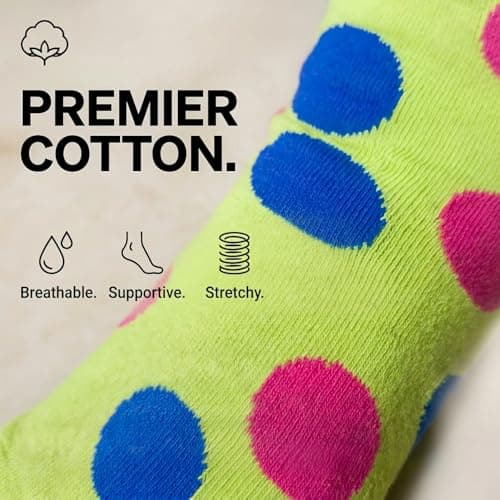 ZAOMENG Cool Mom Socks Funny Crew Socks for Women,Gift for Mom,Cotton Blend,Polka Dot Funky Bold Style,Vivid Novelty Socks for Mom,Birthday,New Mom Gifts,Mother’s Day Present - Thumbnail 3