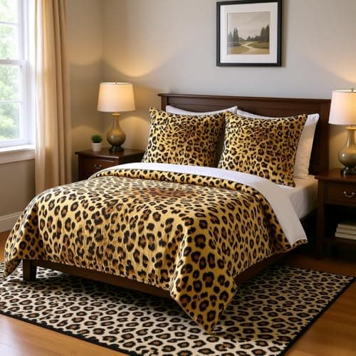 Cheetah Print Pillow Covers Room Decor 18x18 Inch, Leopard Print Decorative Throw Pillow Covers for Home Couch Sofa Bedroom Livingroom Dorm, Set of 2 African Wild Animal Theme - Thumbnail 2