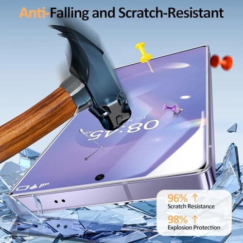 Fotbor 2+1 Pack for Samsung Galaxy S26 Ultra Screen Protector with Camera Lens Protector, 0.1s Fingerprint Unlocking, Shock - Absorbing Pro Series Tempered Glass, [Precision - Align] Quickfit - Thumbnail 3