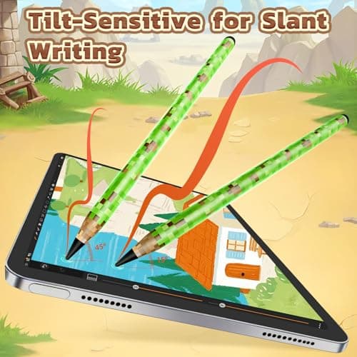Stylus Pen for iPad Pencil Pro 2025-2018 Apple Pencil with Palm Rejection Tilt Sensitivity iPad Pen for Mini 5/6, iPad 6/7/8/9/10/A16, Air 3/4/5/6/7, IPad Pro11/12.9"/13", Grass Pencil Appearance - Thumbnail 4