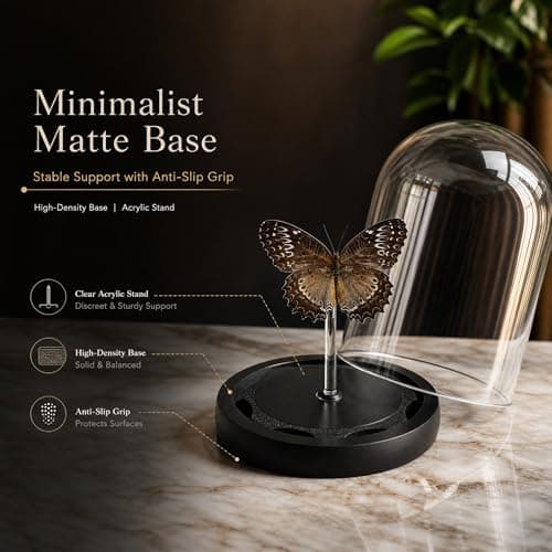 Real Taxidermy Butterfly Specimen Shadow Box, Butterfly Gifts for Women Girls with Glass Cover, Butterfly Decor for Bedroom Office Living Room Desk ﻿ Cethosia bibles Drury - Thumbnail 3