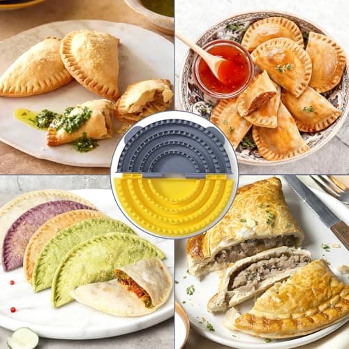 4-in-1 Tortilla Sealer Crimper Press – Adjustable 4"-6"-8"-10" Tortilla & Taco/Burrito Maker Tool with Metal Edge | Easy to Clean, BPA-Free, Durable & Fun for Family Cooking (Gray & Yellow) - Thumbnail 5