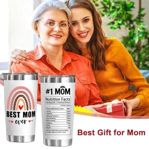 YXOTJHS Best Mom Ever Tumbler - Mothers Day Gifts For Mom Wife - Mothers Day Gifts For Mom From Daughter Son Kids - Birthday, Christmas Gift Ideas For Moms - 20 Oz Tumbler - Thumbnail 2