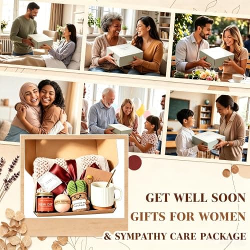 Self Care Gifts for Women, Care Package for Women, Birthday Gift Basket for Best Friend Sister Mom, Cozy Gift Set, Feel Better Relaxing Gifts for Girls Thank You Basket Christmas Ideas Box w/Coffee - Thumbnail 4