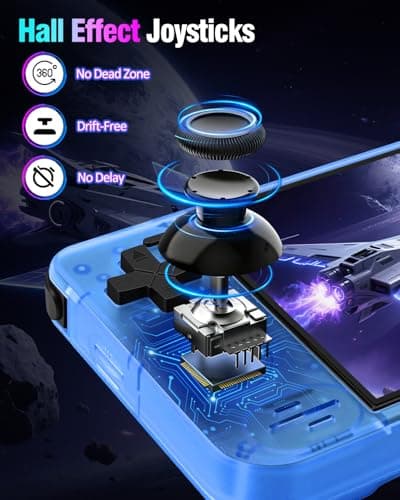 RF40H Retro Handheld Game Console, 4.0" Retro Gaming Console, Built-in 20,000+ Classic Games, Supports WiFi Connection, Open Source Linux System, Portable Handheld Video Games (Blue) - Thumbnail 4