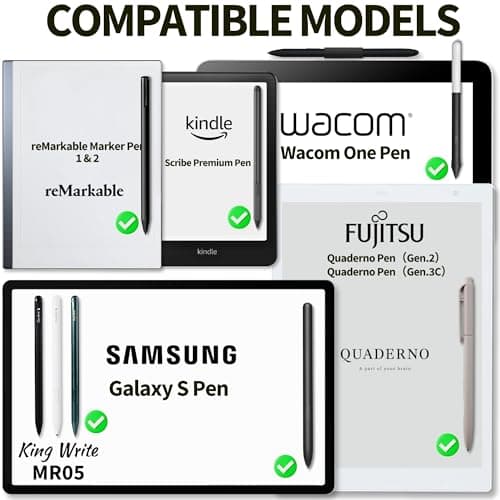 [20-Pack] King Write MR05 | SY05 Stylus Replacement Tips – Compatible with Kindle Scribe Premium Pen, Remarkable Marker Pen | Precise & Smooth Writing Nibs, Easy to Install - Thumbnail 2