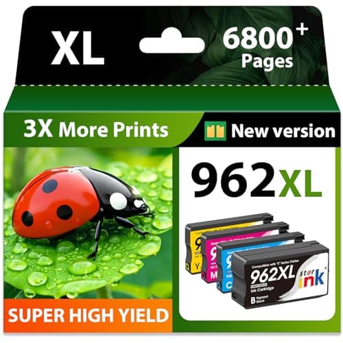 Starink 962XL Replacement for HP 962XL Ink Cartridges Combo Pack Work with HP OfficeJet Pro 9010 9015 9018 9020 9025 Printer (BK/C/M/Y, 4 Pack), Replacement for HP 962 HP962XL HP962 with Latest Chip - Image 1