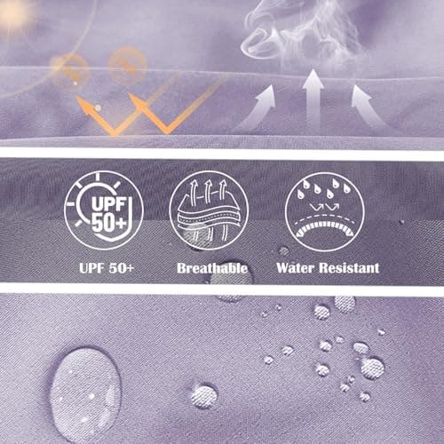 Womens Joggers Cargo Hiking Pants 4 Pockets Water Resistant Quick Dry UPF 50+ Lightweight Elastic Waist Drawstring Casual Work Travel Golf Jogging Purple XL - Thumbnail 6