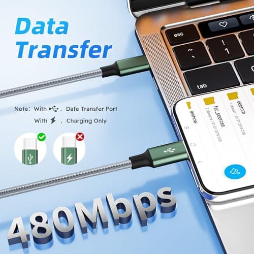 USB C to USB C Cable, Multi Charging Cable with 4 Type-C Connectors, 4 in 1 Charger Cord Type C, Multiple Charger Cord for iPhone 17/16/15, iPad,Galaxy S24/23, Switch, Power Bank, Tablets [5FT] - Thumbnail 3