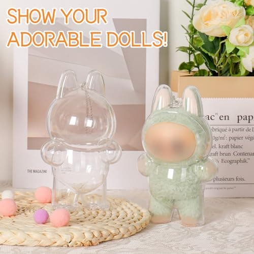 2Pcs Waterproof and Dustproof Protective Case for 15cm Dolls, Clear Protective Case Compatible for 17cm Standing Doll Premium Display Case (2Pcs, Doll not Included) - Thumbnail 3