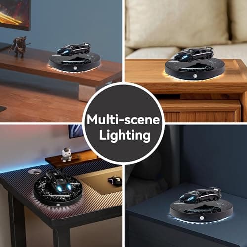 INOVAXION Magnetic Levitation Car, Levitating Display Model Car, Levitating Decor, 360°Rotating with Touch Control for Home Office Desk Decor, Cool Tech Gift for Men - Thumbnail 6