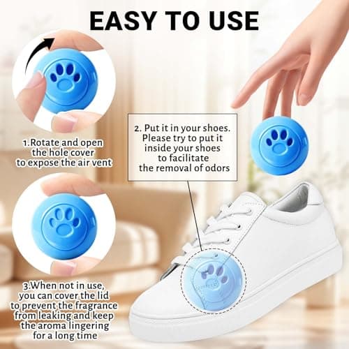 STRN Sneaker Deodorizer Balls 8 Packs Linen Scent Shoe Odor Elimination, Scented Plastic Ball, Long-lasting Freshness Shoe Deodorizer for Sneakers Gym, Bags, Cars and Small Spaces - Thumbnail 3