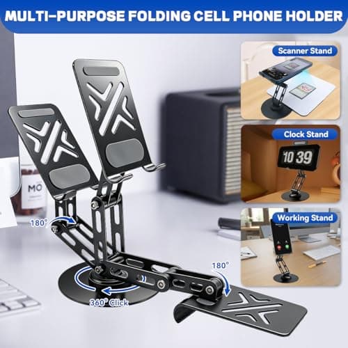 VKDDM Foldable MTG Trading Card Scanner Stand - Universal Sports and Games Card Scanner Set lncluding Phone Holder, Scanning Pad & 50 Card Sleeves for Quickly Scanning and Price Check - Thumbnail 6
