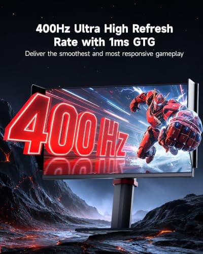 KTC 25M2 Pro 400Hz Gaming Monitor, 24.5 Inch 360Hz Gaming Monitor 1080P, Fast IPS, 1ms GTG, DAC, Adaptive Sync, Vertical Monitors w/Shielding Hood, HDMI DP, Tilt/Swivel/Pivot/Height Adjustment, VESA - Thumbnail 2