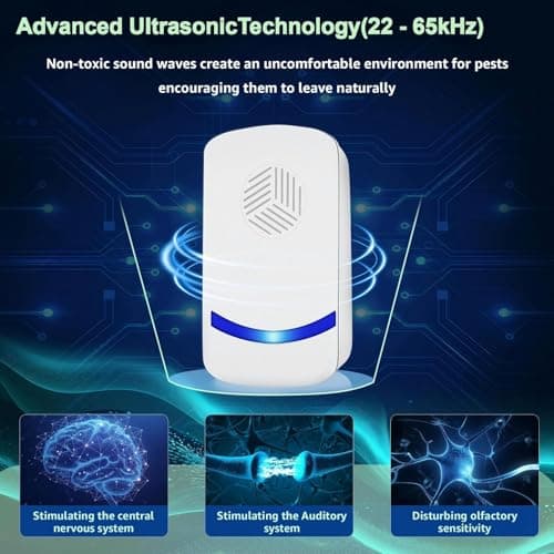 HOMEPAC 2026 Upgraded Ultrasonic Pest Repeller, Spider Repellent Indoor for Roach, Ant, Fly, Mosquito, Mice Rodent Control, Pest Repellent Ulectronic Plug-in for House Kitchen Garage Warehouse, 6 Pack - Thumbnail 6