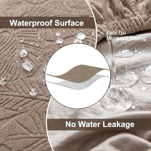YUEANG Waterproof Dining Chair Covers, Chair Covers for Dining Room Stretch Parsons Chair Slipcover, for Dining Room Kitchen Chair Protector Cover, Removable, Washable - Thumbnail 3
