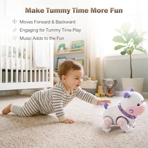 great dachong Baby Toys for 6-12 Months: Musical Crawling Dog Toy with Dancing, Recording & Lights, First Birthday Gift for Boys & Girls, Tummy Time Sensory Toy for Toddlers 1-3 - Thumbnail 3