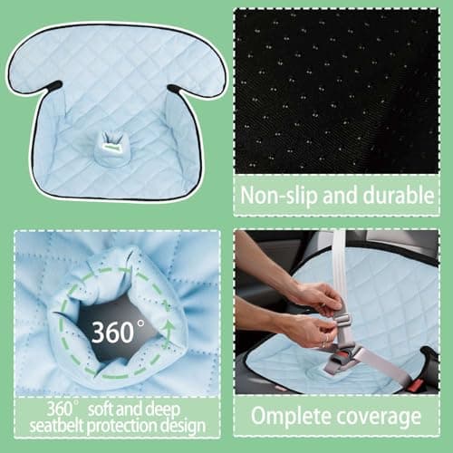 MOOB Waterproof Car Seat Protector - 2 Pack Premium Carseat Liner for Babies & Toddlers, Machine Washable & Quick-Dry, Anti-Slip Backing, Potty Training Pad for Infant Car Seat & Stroller (Grey) - Thumbnail 6
