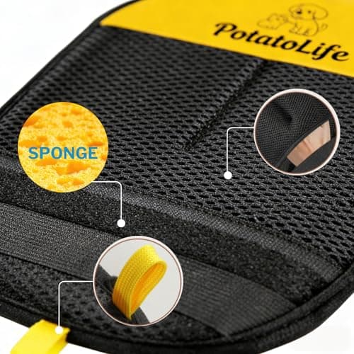 PotatoLife Pet Hair Removal Mitt, Upgraded Reusable Electrostatic Washable Fur Remover for Dogs Cats, Grooming Mitt for Couch, Sofa, Furniture, Carpet, Clothing and Car Seat, Small, 1PCS - Thumbnail 4