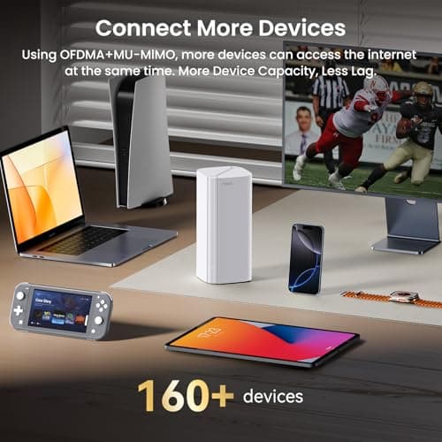 Tenda AX3000 WiFi 6 Mesh System Nova MX12– Whole Home Mesh WiFi Coverage up to 7,000 sq. ft., Dual-Band WiFi Mesh Network for 160+ Devices, Fast & Stable, Replaces Wireless Router (3-Pack) - Thumbnail 5