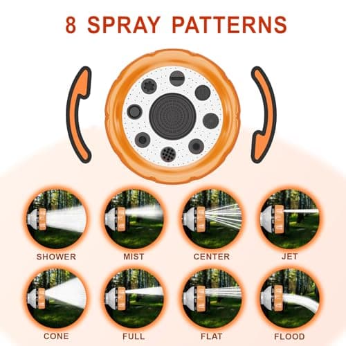 Premium Dog Washing Hose Attachment, 8-Pattern Dog Bath Sprayer, Easy-Control Hose Nozzle with Soap Dispenser for Garden, Pet Shower and Car Wash - Thumbnail 3