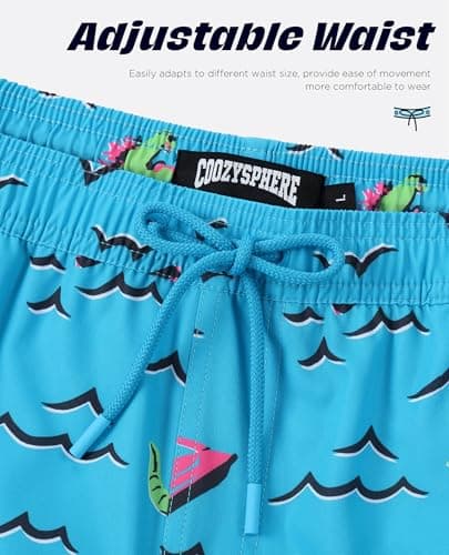 CoozySphere Mens Swimming Trunks Swim Trunks Quick Dry Swim Shorts with Mesh Lining Funny Swimwear Bathing Suits Board Shorts 7inch L - Thumbnail 4
