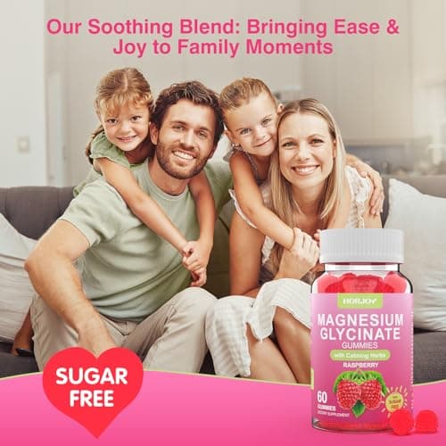 Magnesium Glycinate Gummies 600mg, Sugar Free Magnesium Gummies for Adults with Ashwagandha, Lemon Balm & GABA for Sleep, Mood Support and Relaxation, Vegan, 60 Raspberry - Thumbnail 6