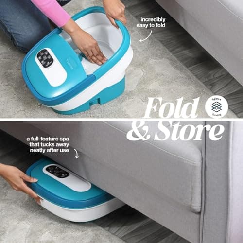 Medical king Foot Spa with Heat and Massage Electric Rotary Includes A Remote Control, A Pumice Stone, Bubbles - Motorized Shiatsu Massage Balls - Thumbnail 6