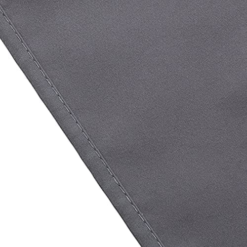 Home Queen Grommet Top Blackout Curtain Valance Window Topper for Living Room, Small Straight Drape Valence, Set of 1, 37 X 18 Inch, Charcoal - Thumbnail 4