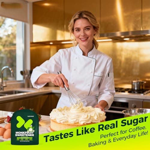 Lesweet Monk Fruit Sweetener with Erythritol, Monk Fruit Extract, 1:1 White Sugar Substitute, Zero Calorie, Keto Friendly, Non-GMO, Perfect for Coffee & Baking, 16 oz (Pack of 1) - Thumbnail 6