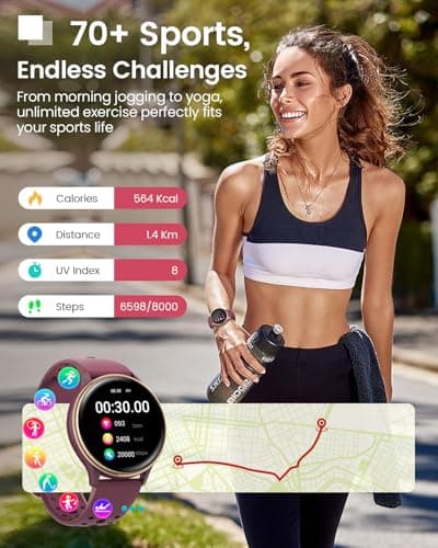 Smart Watches for Women & Men (Answer/Make Calls), Activity Smart Watch with 24/7 Heart Rate, Sleep Monitor, 400+ Watch Face, 70+ Sport Modes, Waterproof Fitness Tracker Smartwatchfor Android & iPhone - Thumbnail 5