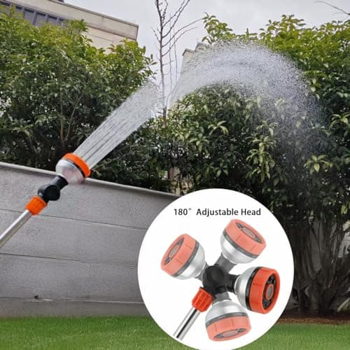HaloAmily 17.5" Multi-Pattern Watering Wand with Thumb Control & 180° Water Nozzle | 8 Spray Modes for High-Pressure Cleaning, Pet Bathing, Gardens, Hanging Baskets | Fits Standard Garden Hoses - Thumbnail 4