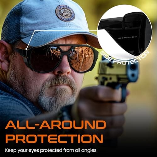 SODQW Z87 Polarized Aviator Safety Sunglasses for Men UV400 Protection for Working Driving Sports Glasses - Thumbnail 2