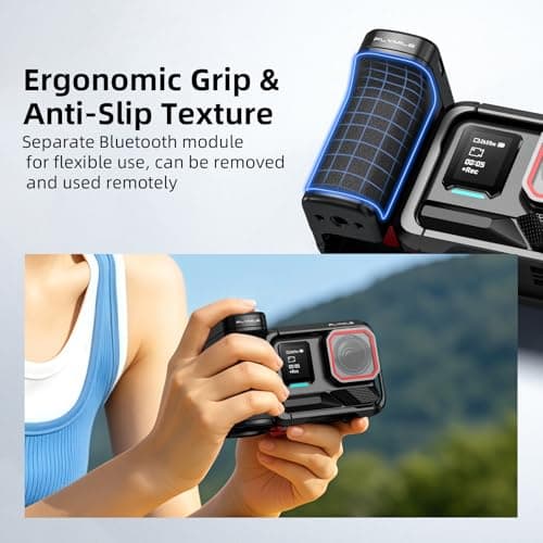 Grip for Insta360 X5, Selfie Stick Photography Handle Grip Quick Release with Wireless Remote for Insta 360 X5 X4 Air Ace Pro 2 Accessories - Thumbnail 3