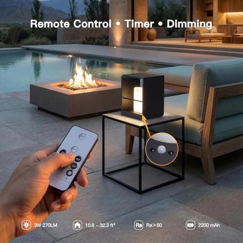 MVBT 11" Tall Solar Lanterns, 3000K LED Outdoor Table Lamp Waterproof, Modern Solar Floor Lamp, Landscape Outdoor Lights Solar Powered Lantern, Dusk to Dawn Patio Light for Yard Deck Path Garden Pool - Thumbnail 6