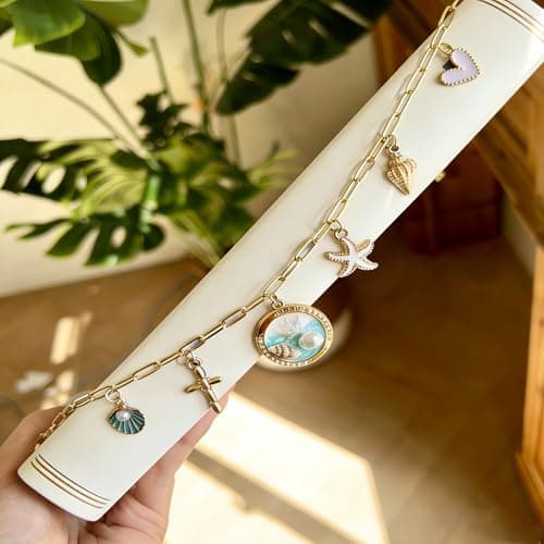 Bible Charm Chain, Christian Bible Accessory Faith Gift, Scripture Bookmark, Bible Jewelry Religious Decor for Study (Style-C)