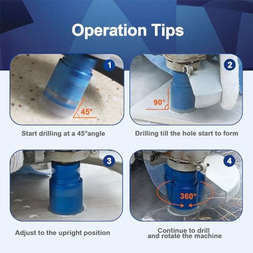 1 Inch Diamond Core Drill Bit for Porcelain Tile Ceramic Marble Granite Drilling,BRSCHNITT 1pc Vacuum Brazed Diamond Hole Saw with 5/8-11 Thread - Thumbnail 6