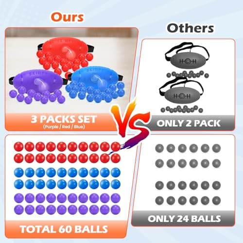 3 Pack Valentine's Shaking Swing Balls Set for Kids Adults, Outdoors Indoors Birthday Games Toy with 60 Balls, Carnival Bachelorette Party Games for Boys and Girls, Lawn Minute to Win It for Kid - Thumbnail 4