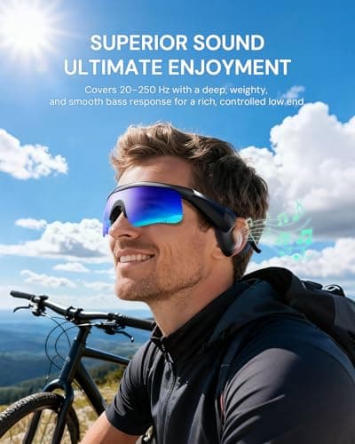 NICKLUC Bluetooth Sunglasses for Men & Women - Premium Clear Sound Open Ear Audio Glasses for Running Cycling, Polarized UV400, Anti-Slip Lightweight Comfort - Thumbnail 5