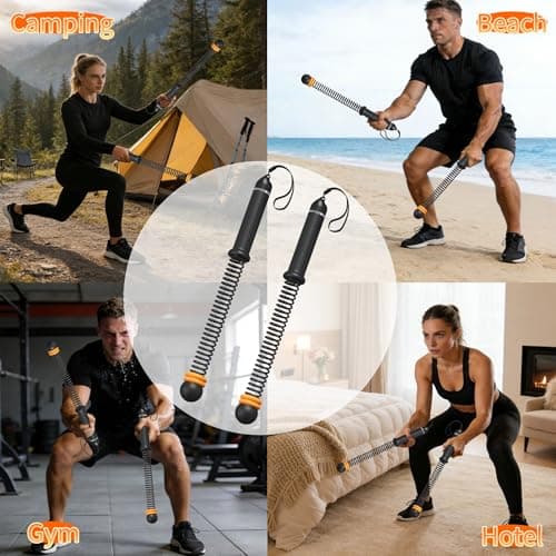 Adjustable Ropeless Battle Ropes for Home Gym,Portable Cordless Weighted Battle Rope Trainer with Resistance Levels,Storage Bag & Workout Guide for HIIT Cardio & Strength Training - Thumbnail 5