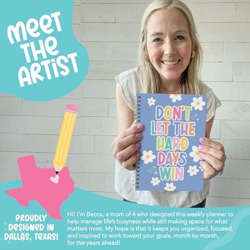 Undated Planner Weekly and Monthly - Spiral Undated Weekly Planner for Kids & Adults, Week Planners Habit Tracker, Goal Planners Notebook for Work, Agenda Planning Notebook - Thumbnail 2