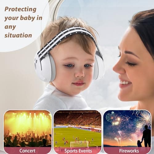 Laudexua Baby Ear Protection, Noise Cancelling Headphones for Babies and Toddlers Up to 36 Months - Thumbnail 5