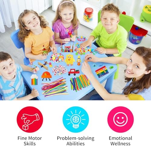 Itopstar Arts and Crafts Supplies Kit Craft Set for Kids-Art Supplies Kids Art Supplies Great for Preschool, Homeschool and Kindergarten DIY Crafting Projects-1500pcs+ - Thumbnail 6