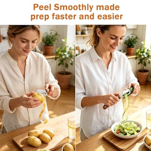 3 PCS Peeler with Wooden Handle, Bottle Opener, Vegetable Fruit Skin Peeling, Stainless Steel Blade Kitchen Tool - Thumbnail 3