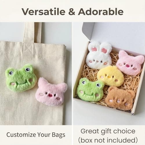 30 Pcs Animal Plush Brooch for Party Favors,Carnival Prizes Stuffers Claw Machine Prizes,Classroom Kawaii Brooch Bulk for Birthday Goodie Bags Pinata, Multi-color, 2.3x2" - Thumbnail 2