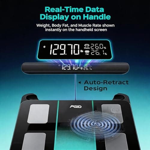 PGID Body Fat Scales Most Accurate,Body Composition Analyzer Monitor BMI Muscle Mass, Smart Visceral Fat Bioimpedance Scales,Body Pod Scale Syncs with App for 24 Users 180KG/400Lb - Thumbnail 2