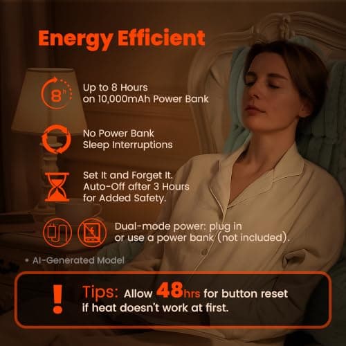 Amélie Home Heated Faux Fur Reading Pillow 3 Temperature Backrest for Sitting in Bed Support Cushion, USB-Powered(No Power Bank Included) Warming (113°F-131°F), 3H Auto Shutoff, Sage Green, 26 Inches - Thumbnail 2