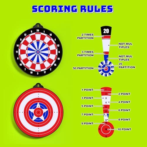 Magnetic Dart Board for Kids - 12pcs Magnetic Darts, Indoor/Outdoor Kids Games and Party Games, Christmas Birthday Gifts Toys for Boys Ages 3-12 - Thumbnail 5